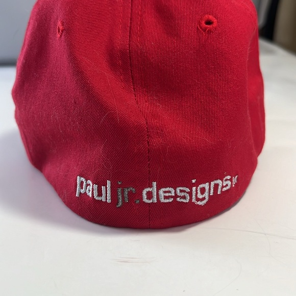 Paul Jr baseball hat SIGNED motorcycle american chopper red solid back size S/M - Picture 5 of 13